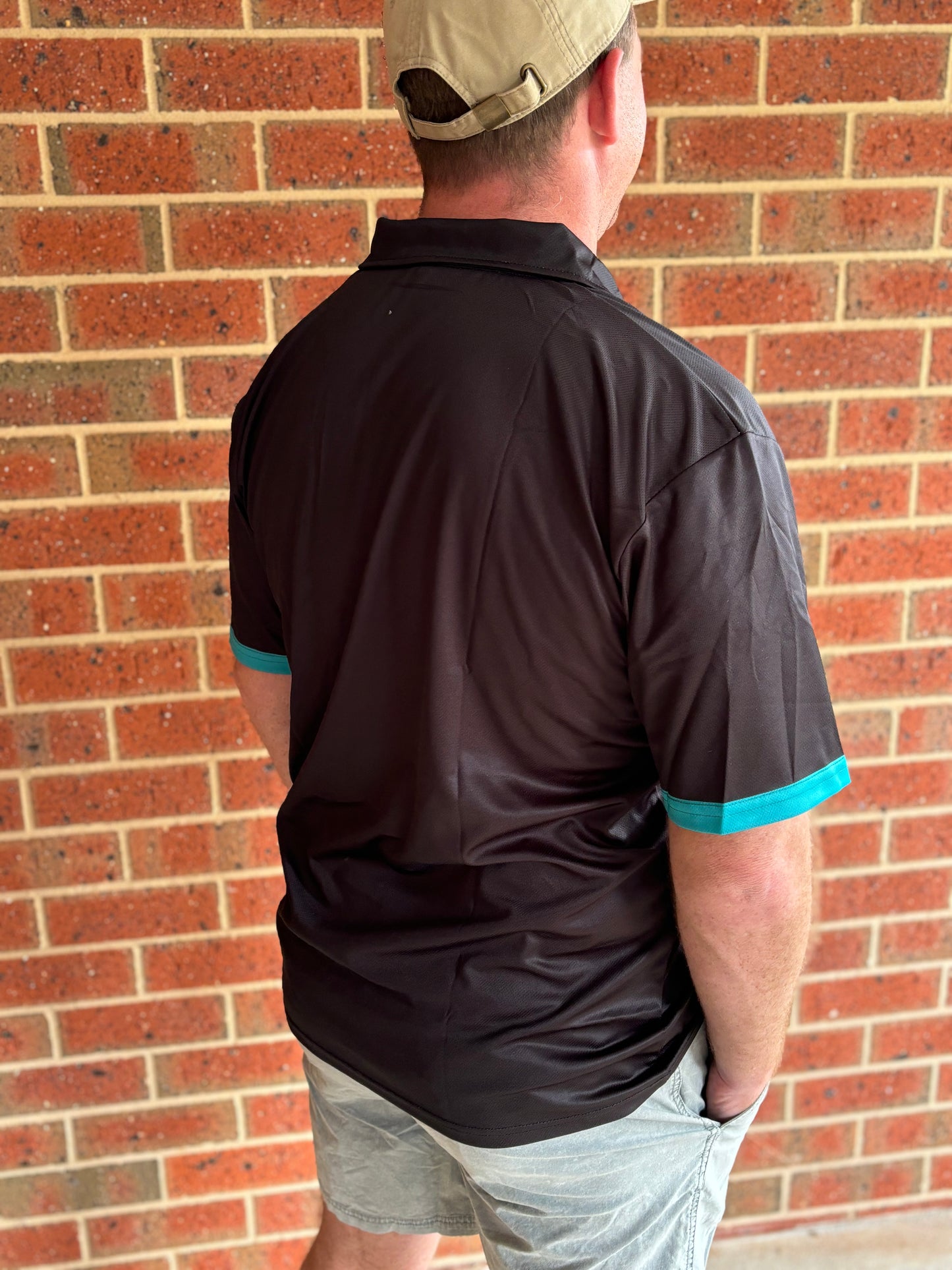 Polo shirt-Black and Mint green